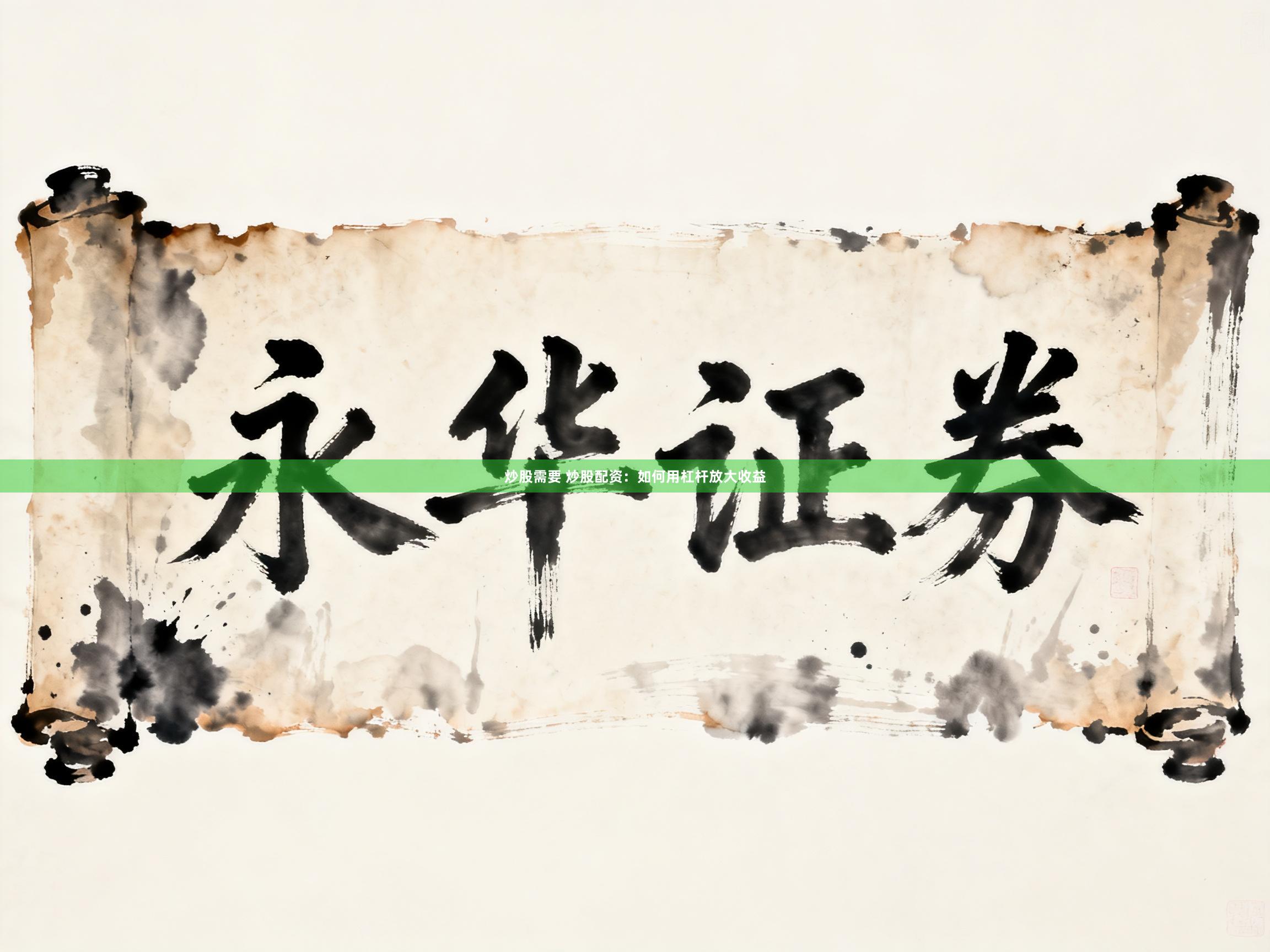 炒股需要 炒股配资：如何用杠杆放大收益
